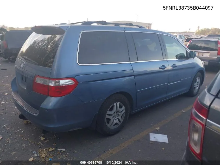 2005 Honda Odyssey Ex-L VIN: 5FNRL38735B044097 Lot: 40565708