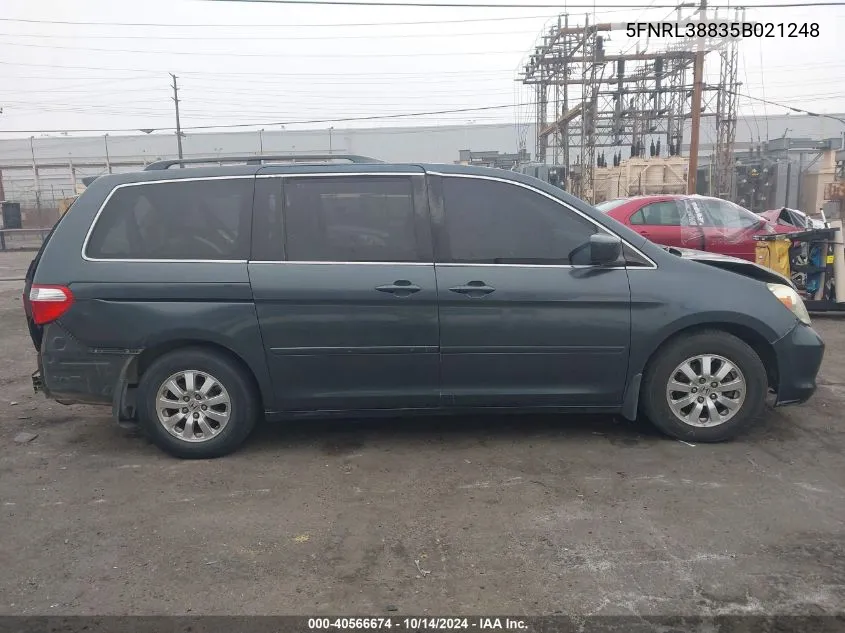 5FNRL38835B021248 2005 Honda Odyssey Touring