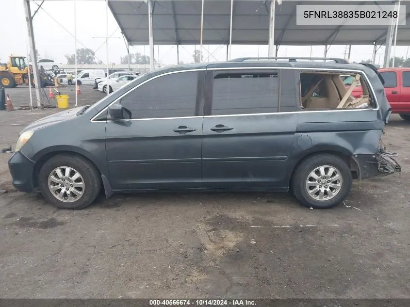 5FNRL38835B021248 2005 Honda Odyssey Touring