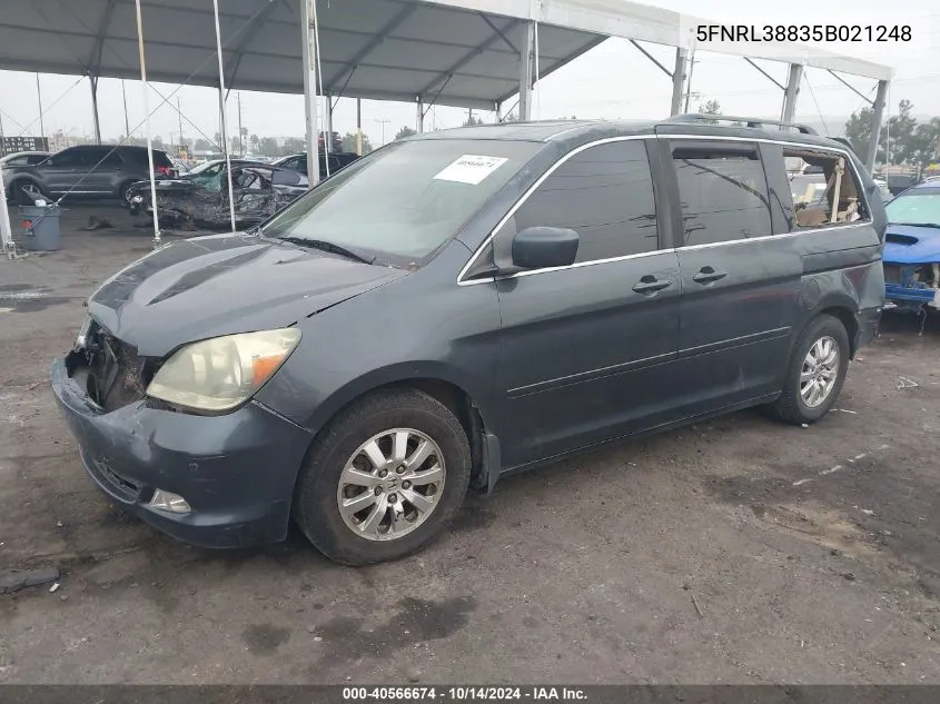 5FNRL38835B021248 2005 Honda Odyssey Touring