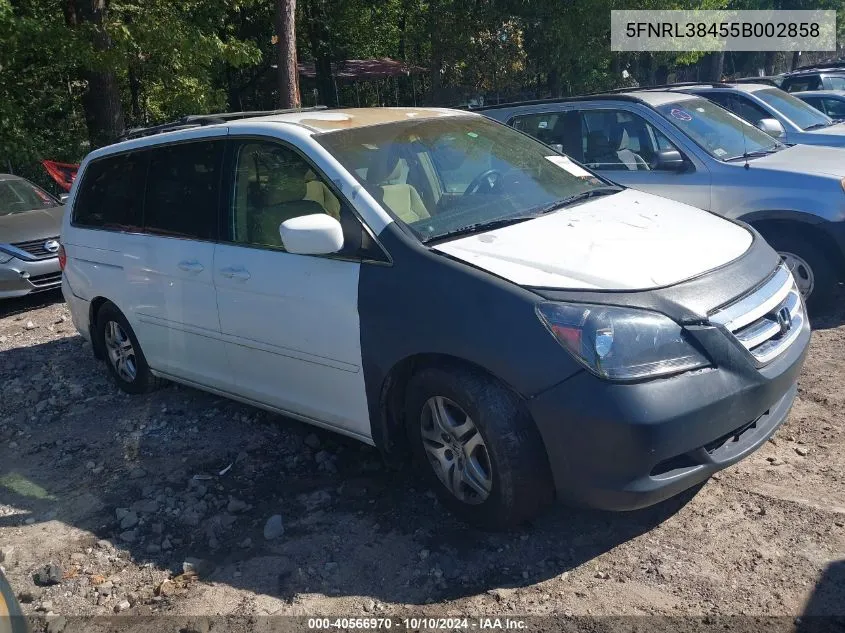 5FNRL38455B002858 2005 Honda Odyssey Ex