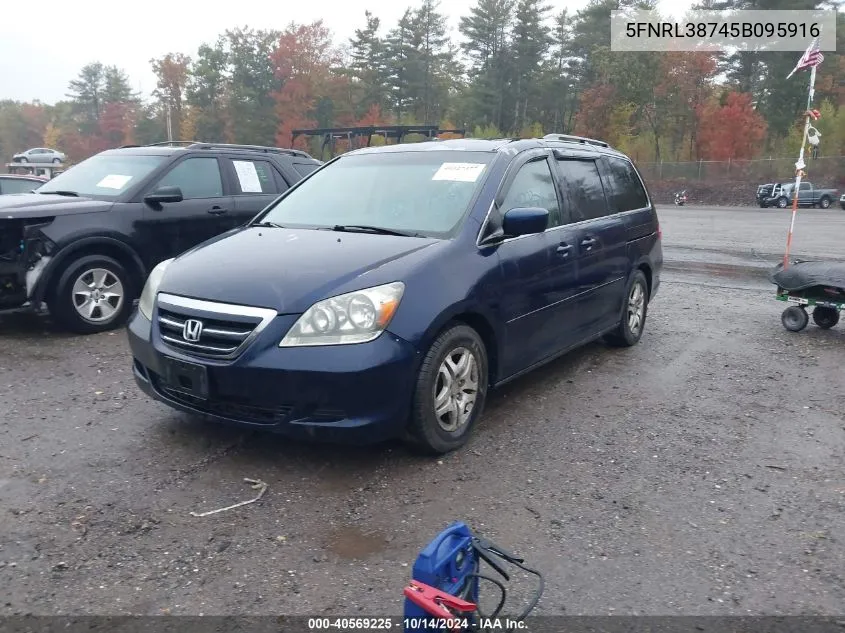 5FNRL38745B095916 2005 Honda Odyssey Exl