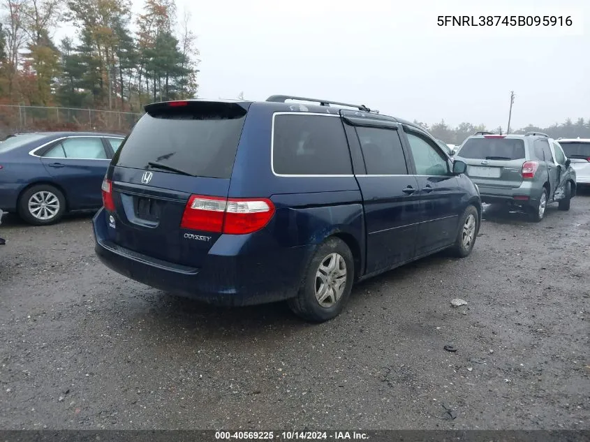 5FNRL38745B095916 2005 Honda Odyssey Exl