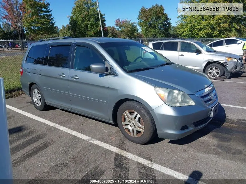 5FNRL38455B119808 2005 Honda Odyssey Ex