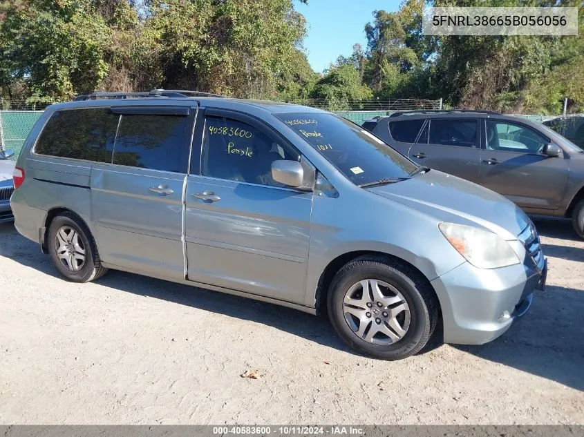 2005 Honda Odyssey Ex-L VIN: 5FNRL38665B056056 Lot: 40583600