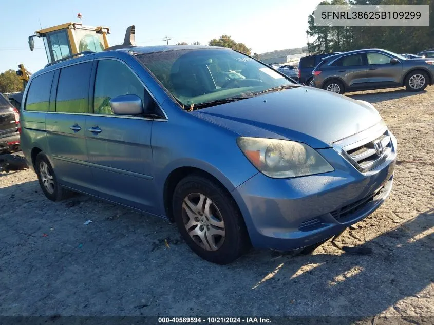 2005 Honda Odyssey Exl VIN: 5FNRL38625B109299 Lot: 40589594