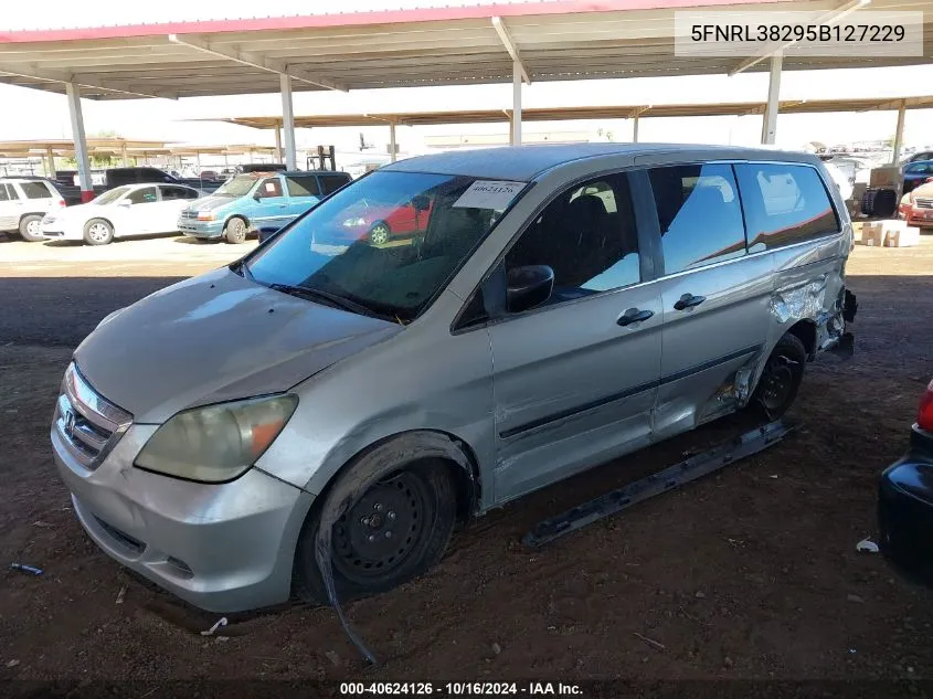 2005 Honda Odyssey Lx VIN: 5FNRL38295B127229 Lot: 40624126