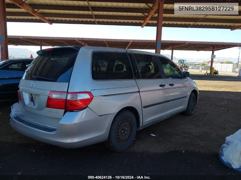 2005 Honda Odyssey Lx VIN: 5FNRL38295B127229 Lot: 40624126