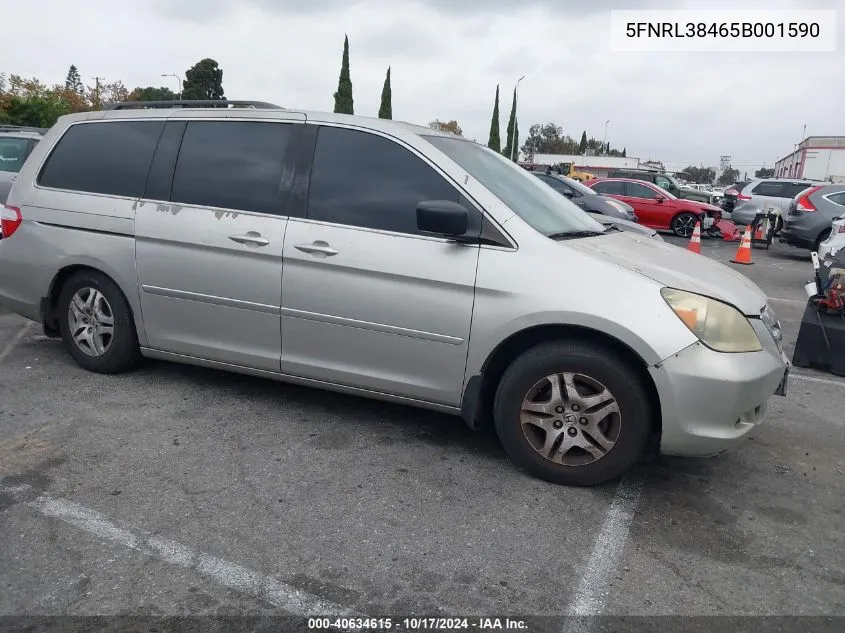 2005 Honda Odyssey Ex VIN: 5FNRL38465B001590 Lot: 40634615