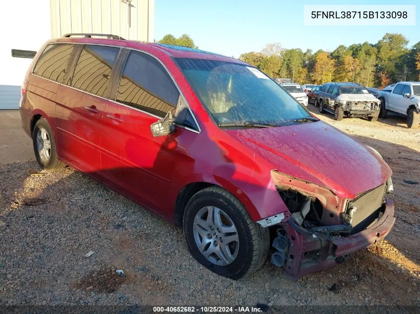 2005 Honda Odyssey Ex-L VIN: 5FNRL38715B133098 Lot: 40652682