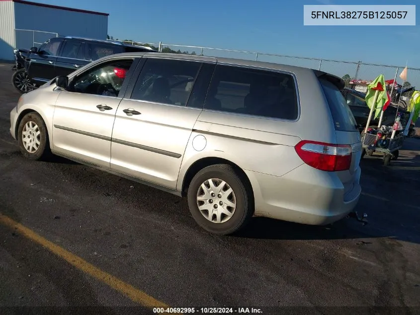 2005 Honda Odyssey Lx VIN: 5FNRL38275B125057 Lot: 40692995