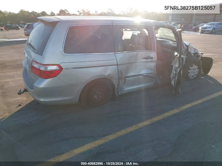 2005 Honda Odyssey Lx VIN: 5FNRL38275B125057 Lot: 40692995