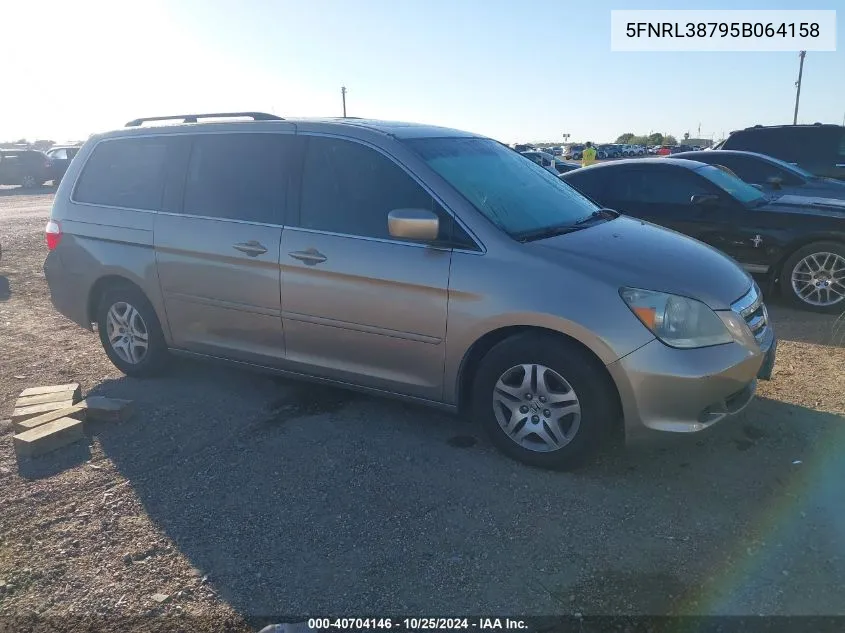 2005 Honda Odyssey Ex-L VIN: 5FNRL38795B064158 Lot: 40704146