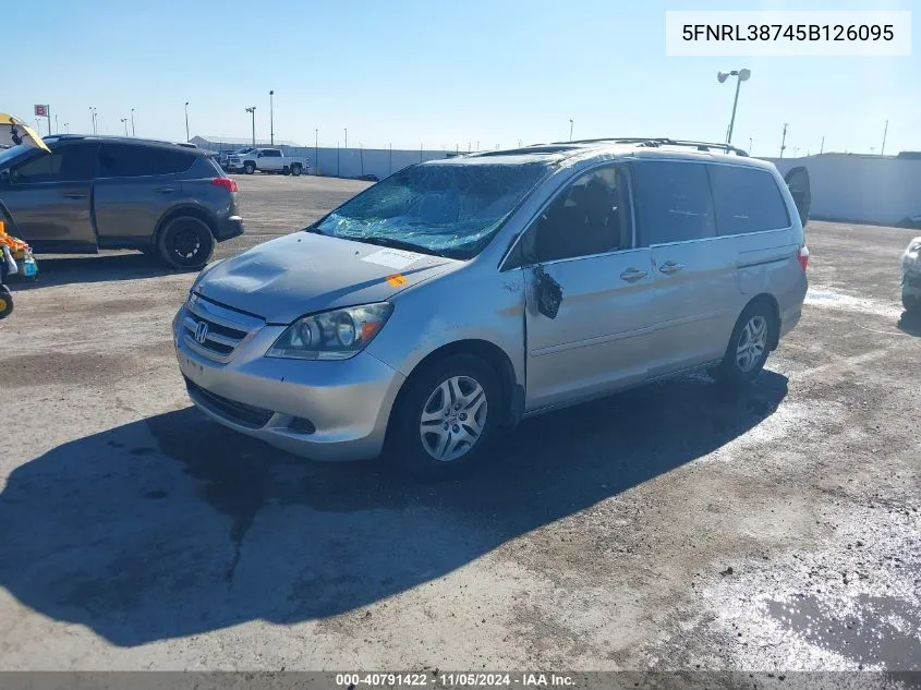 2005 Honda Odyssey Ex-L VIN: 5FNRL38745B126095 Lot: 40791422