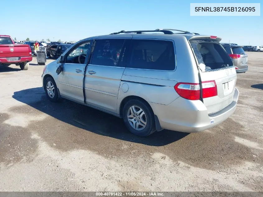 2005 Honda Odyssey Ex-L VIN: 5FNRL38745B126095 Lot: 40791422