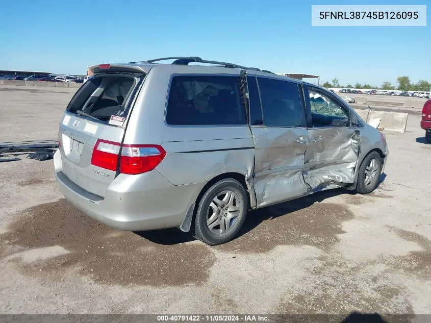 2005 Honda Odyssey Ex-L VIN: 5FNRL38745B126095 Lot: 40791422