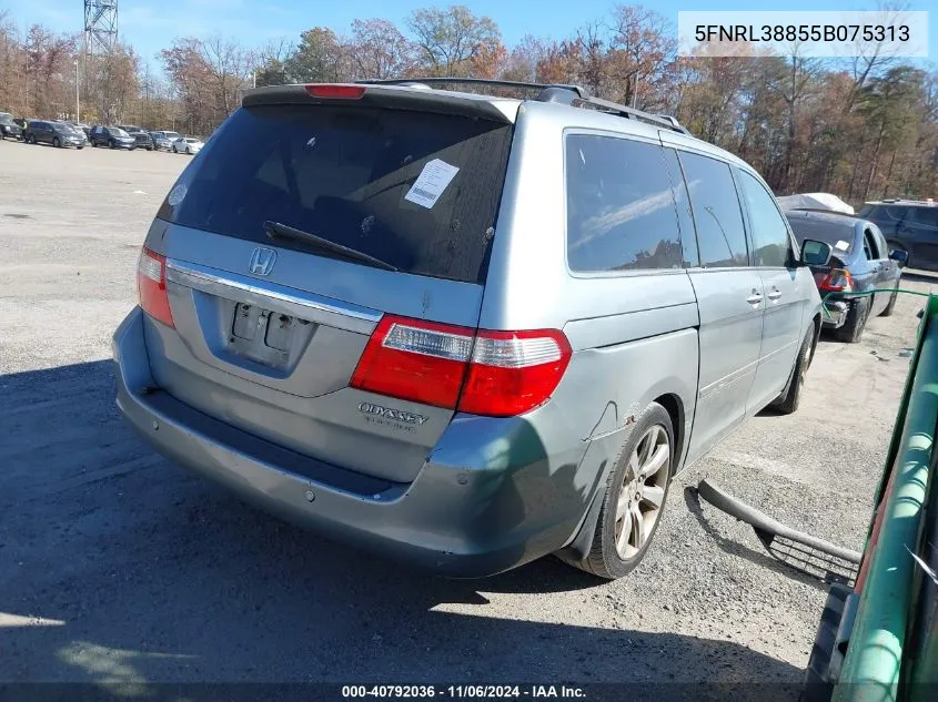 2005 Honda Odyssey Touring VIN: 5FNRL38855B075313 Lot: 40792036