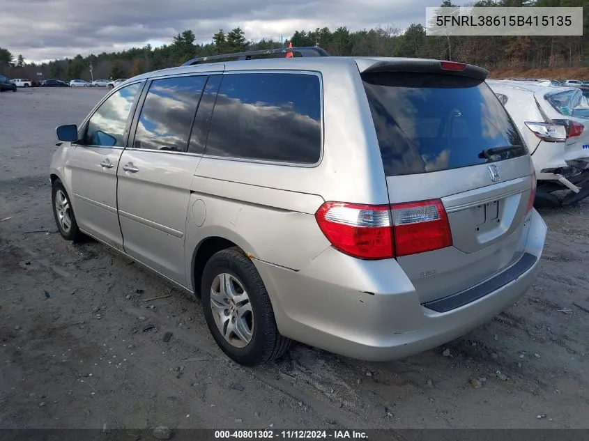 5FNRL38615B415135 2005 Honda Odyssey Ex-L