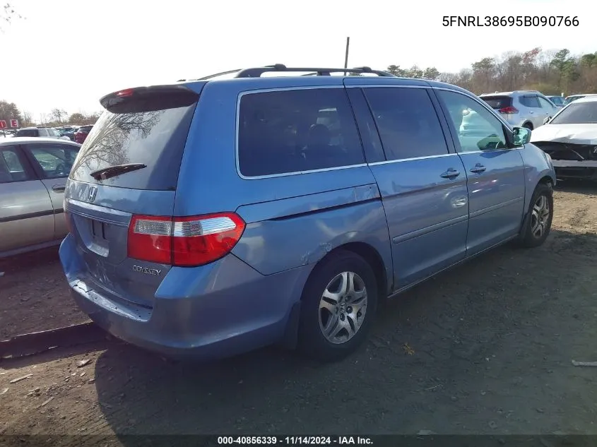 2005 Honda Odyssey Ex-L VIN: 5FNRL38695B090766 Lot: 40856339