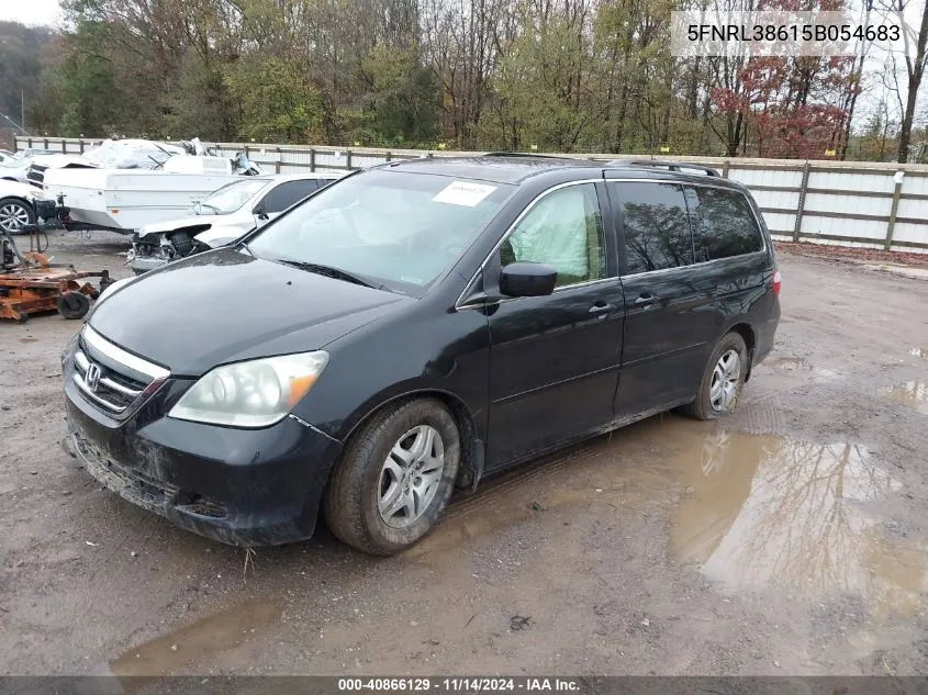 2005 Honda Odyssey Ex-L VIN: 5FNRL38615B054683 Lot: 40866129