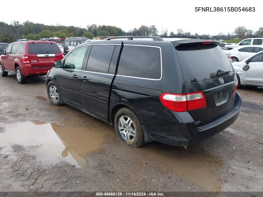 2005 Honda Odyssey Ex-L VIN: 5FNRL38615B054683 Lot: 40866129