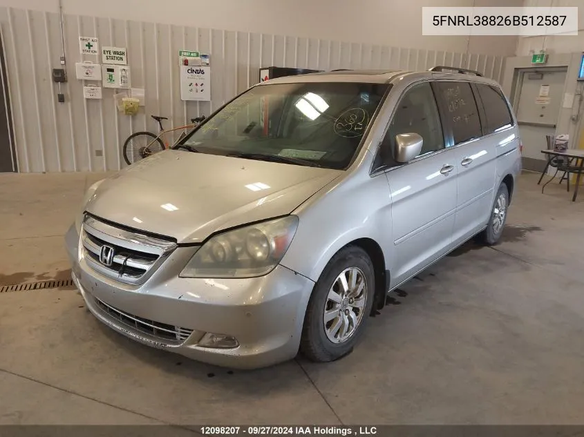 5FNRL38826B512587 2006 Honda Odyssey