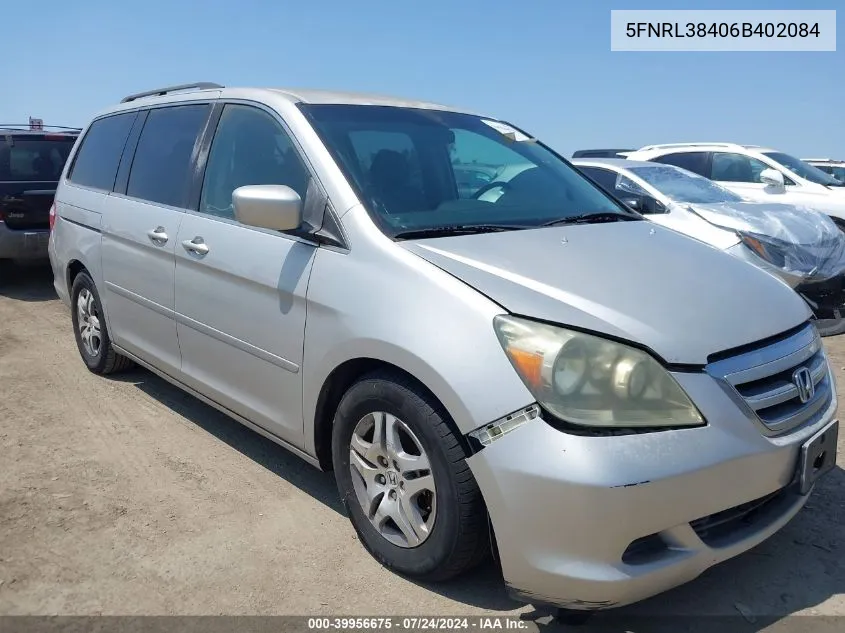 5FNRL38406B402084 2006 Honda Odyssey Ex