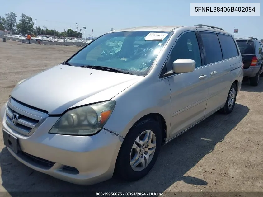 5FNRL38406B402084 2006 Honda Odyssey Ex