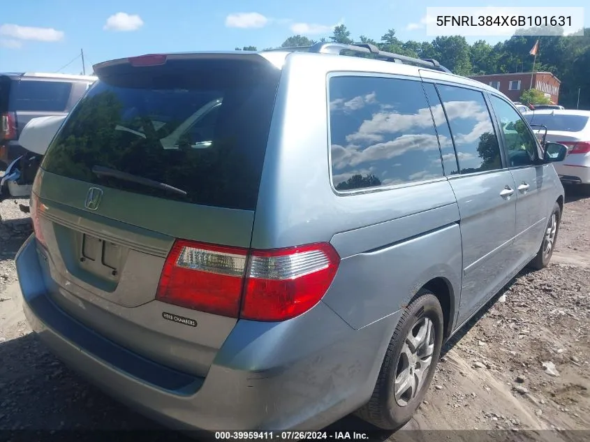 2006 Honda Odyssey Ex VIN: 5FNRL384X6B101631 Lot: 39959411