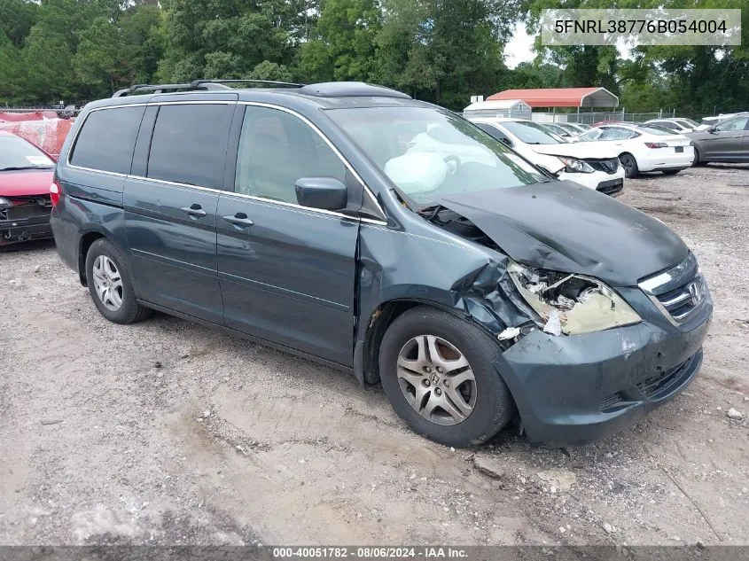 2006 Honda Odyssey Ex-L VIN: 5FNRL38776B054004 Lot: 40051782