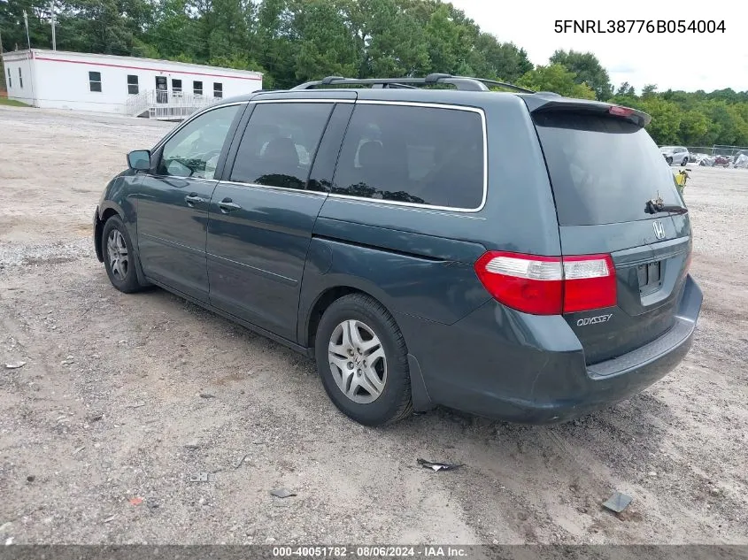 2006 Honda Odyssey Ex-L VIN: 5FNRL38776B054004 Lot: 40051782