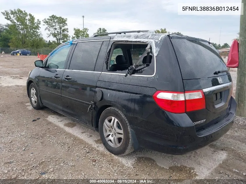 5FNRL38836B012454 2006 Honda Odyssey Touring