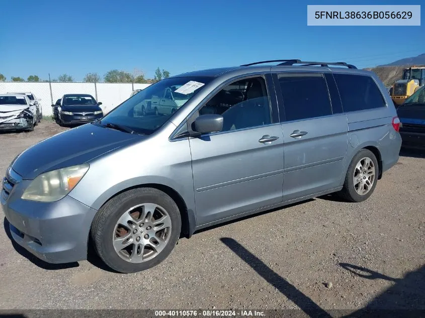 2006 Honda Odyssey Ex-L VIN: 5FNRL38636B056629 Lot: 40110576