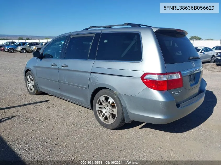 2006 Honda Odyssey Ex-L VIN: 5FNRL38636B056629 Lot: 40110576