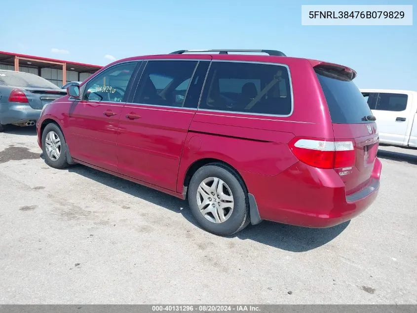 5FNRL38476B079829 2006 Honda Odyssey Ex