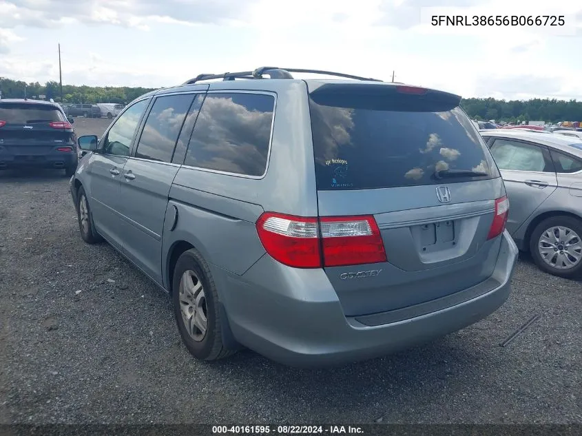 2006 Honda Odyssey Ex-L VIN: 5FNRL38656B066725 Lot: 40161595