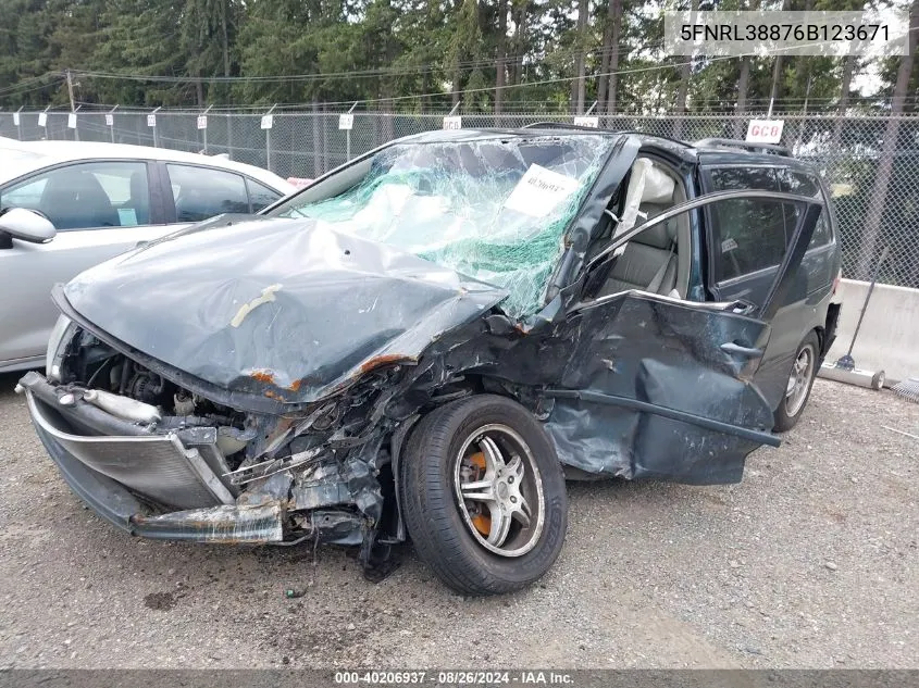 5FNRL38876B123671 2006 Honda Odyssey Touring