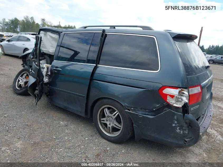 5FNRL38876B123671 2006 Honda Odyssey Touring