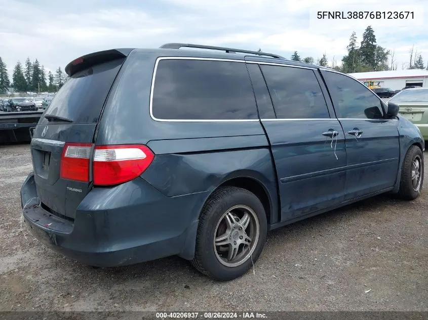 5FNRL38876B123671 2006 Honda Odyssey Touring