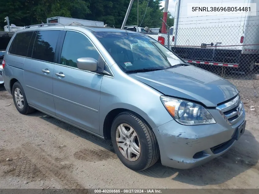 5FNRL38696B054481 2006 Honda Odyssey Ex-L