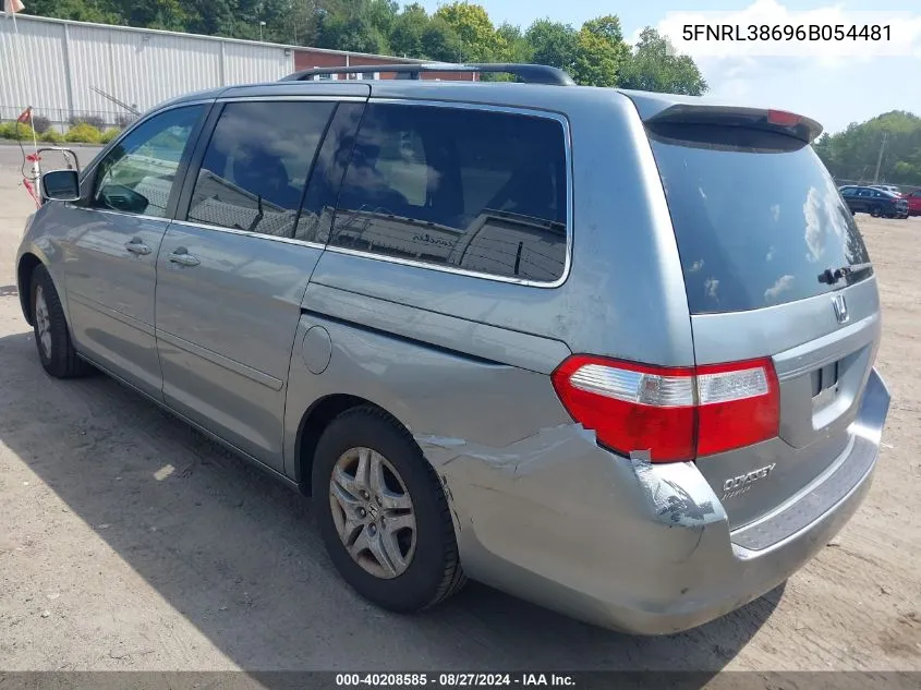 5FNRL38696B054481 2006 Honda Odyssey Ex-L