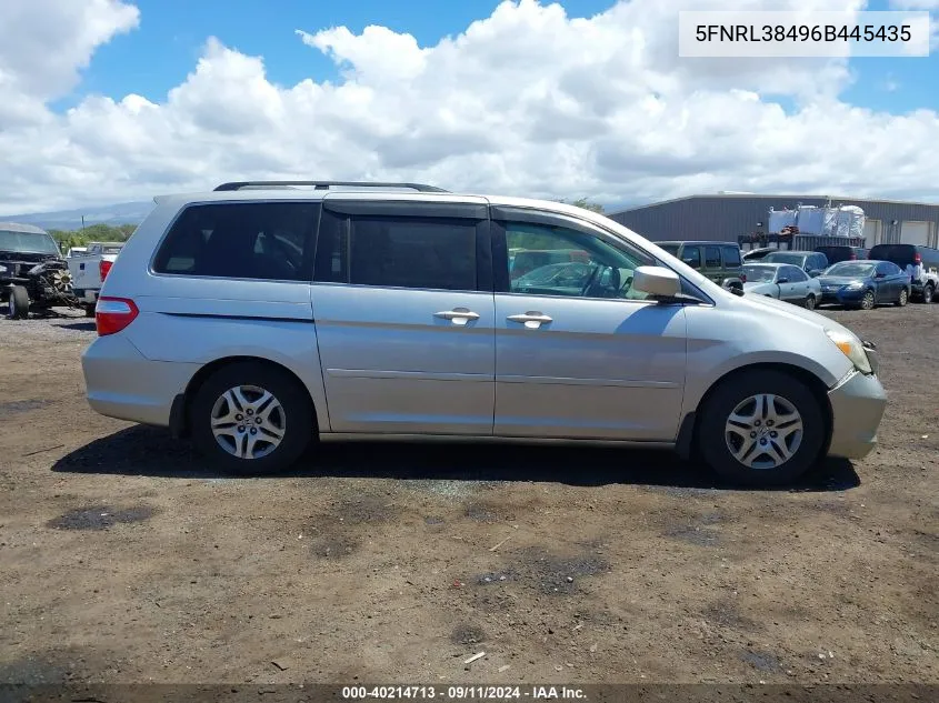 5FNRL38496B445435 2006 Honda Odyssey Ex