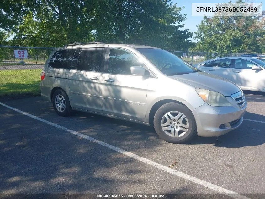 5FNRL38736B052489 2006 Honda Odyssey Ex-L