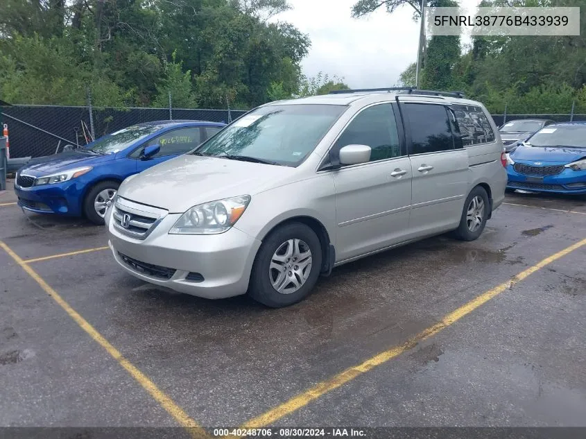 2006 Honda Odyssey Ex-L VIN: 5FNRL38776B433939 Lot: 40248706