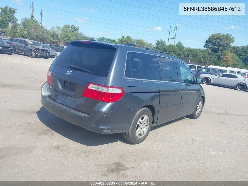 5FNRL38686B457612 2006 Honda Odyssey Ex-L