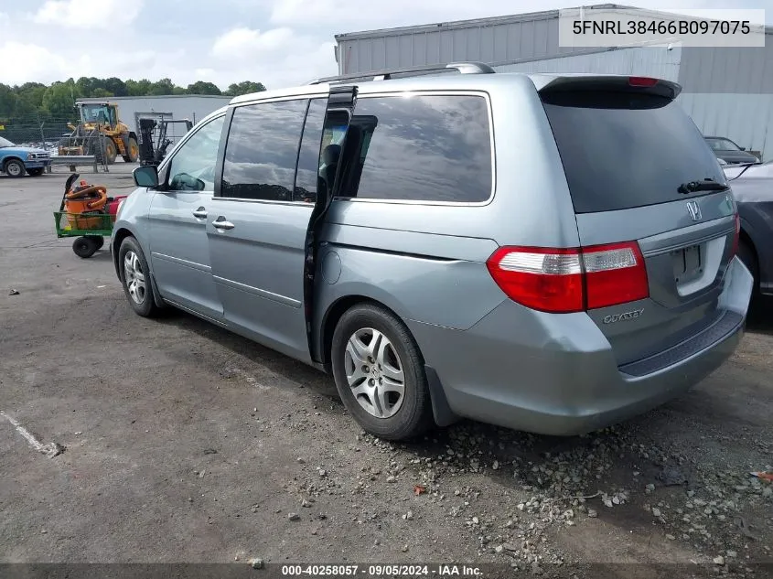 2006 Honda Odyssey Ex VIN: 5FNRL38466B097075 Lot: 40258057