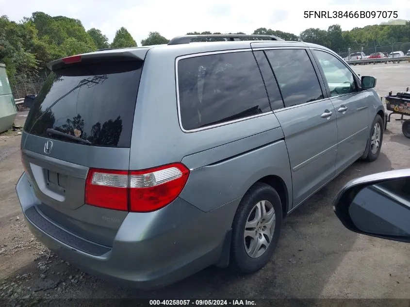 2006 Honda Odyssey Ex VIN: 5FNRL38466B097075 Lot: 40258057