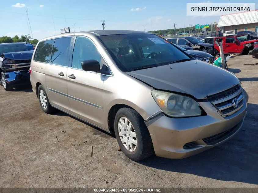 5FNRL38276B109846 2006 Honda Odyssey Lx