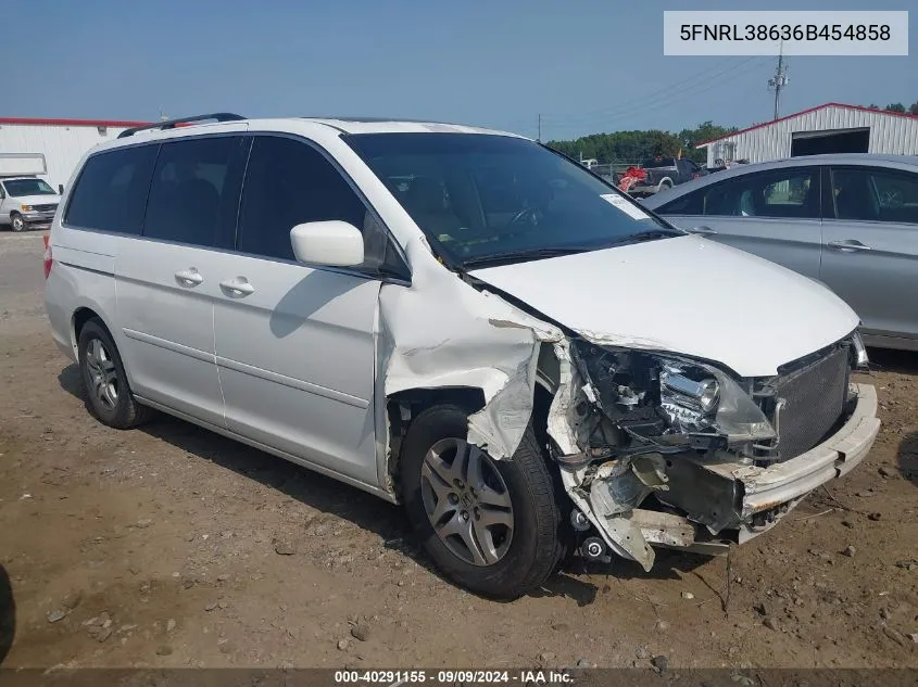 2006 Honda Odyssey Ex-L VIN: 5FNRL38636B454858 Lot: 40291155