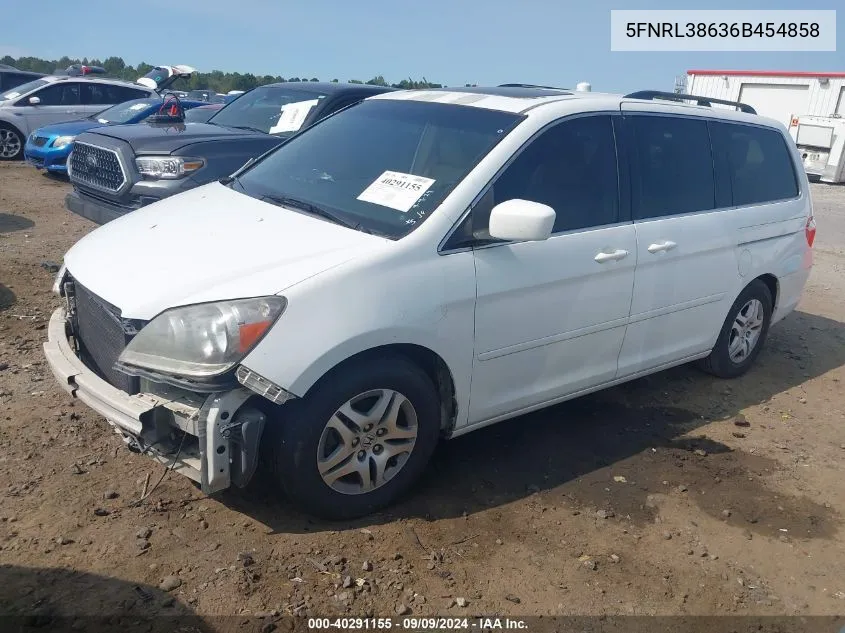 2006 Honda Odyssey Ex-L VIN: 5FNRL38636B454858 Lot: 40291155